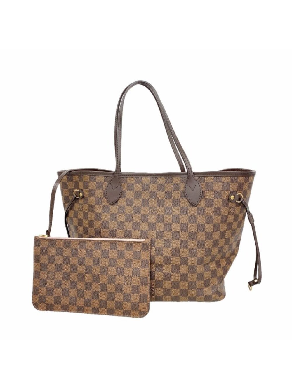 Louis Vuitton Tote Bag Damier Neverfull MM Ebene Rose Ballerine